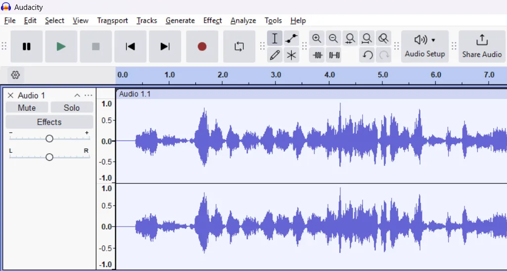 Audacity voice record