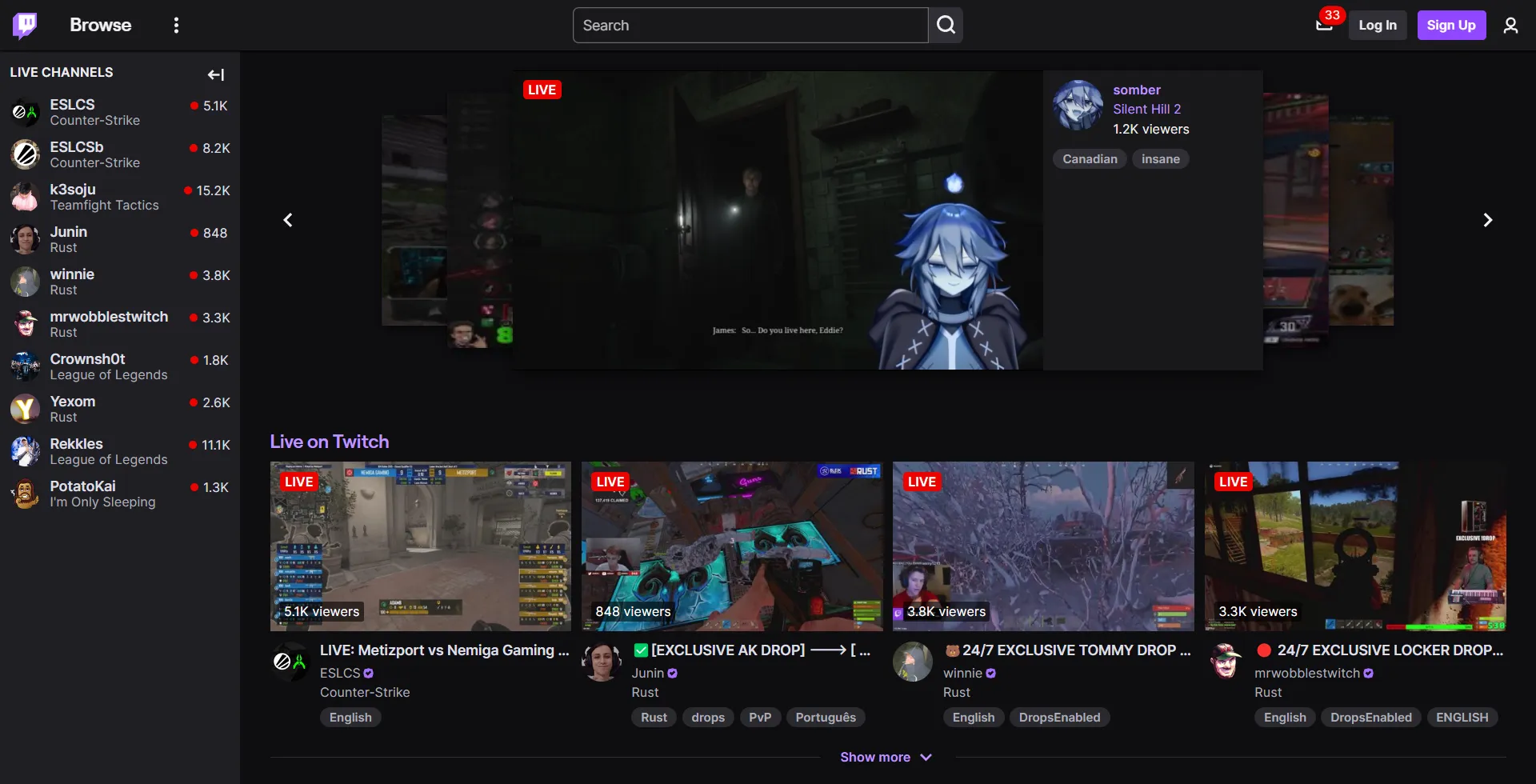 Twitch feed